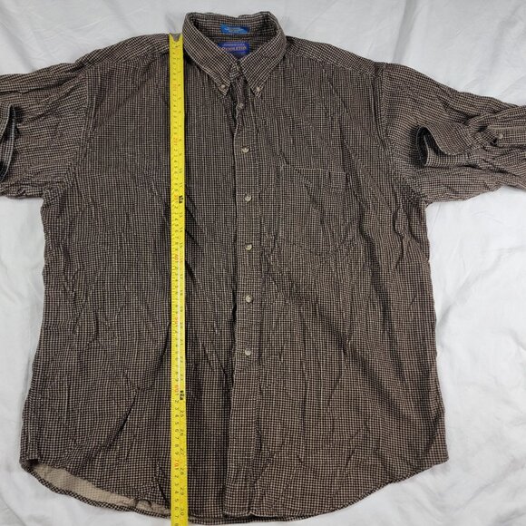 Pendleton Mens XL Brown Long Sleeve Button Down Shirt Casual Outdoor Formal - Picture 7 of 8
